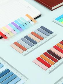 1pc 200pcs Mixed Color Morandi Style Index Tabs, Colored Self-adhesive Sticky Note Set For Indexing - Multicolor - View 4