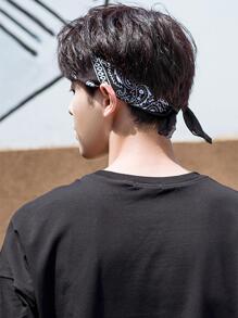 1pc Men's Cashew Flower Hip-Hop Headband Gym