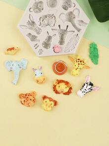 1入組動物形狀巧克力和糖果矽膠模具 - 白色 - 查看 4