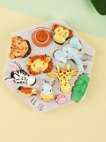 1入組動物形狀巧克力和糖果矽膠模具 - 白色 - 查看 5