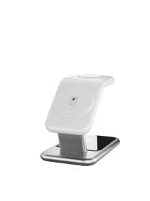 Magsafe 3合1 無線充電器，適用於蘋果14/13手錶、Airpods Pro3耳機和iPhone12充電座，具有磁性快速充電功能 - 白色 - 查看 2