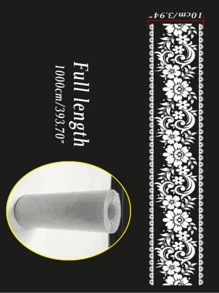 1 miếng dán eo họa tiết hoa - trắng - Xem 3