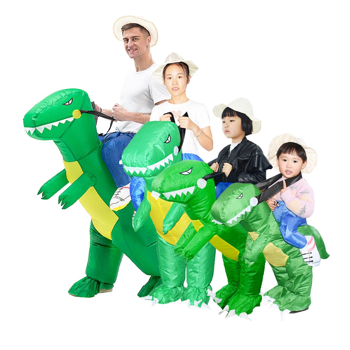 Costume De Dinosaure Gonflable, Vert, Mignon & Majestueux, Parfait Pour Les Festivals, Les Fêtes, Les Performances, Les Tenues Parent-enfant