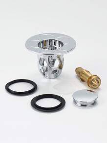 1pc 2 In 1 ABS Drain Stopper, Modern Silver  Bath Tub Plug For Bathroom - Silver - View 6