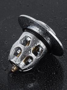 1pc 2 In 1 ABS Drain Stopper, Modern Silver  Bath Tub Plug For Bathroom - Silver - View 7