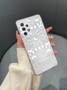Moon & Sun Pattern Clear Phone Case