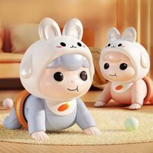 Interesting Electric Rabbit Climbing Doll Baby Toy Early Education Crawling Doll For Infant - Blue - View 1