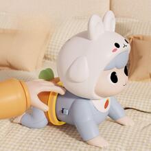 Interesting Electric Rabbit Climbing Doll Baby Toy Early Education Crawling Doll For Infant - Blue - View 5