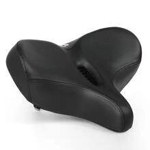 1pc West Biking Large Bicycle Saddle, Comfortable Soft Seat Cushion For Mountain Bike, Extra Large Seat Cycling Accessories Equipment - Black - View 5