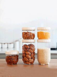 1入組塑膠密封收納罐 - 綠色 - 查看 5