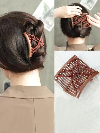 1 Stück Haarstyling Werkzeug rutschfest Haarnadel mit Kamm für Damen Dutt Haar Stil