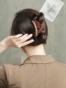 1入組頭髮造型工具防滑髮夾梳子適用於女性髮髻風格 - 咖啡 - 查看 2