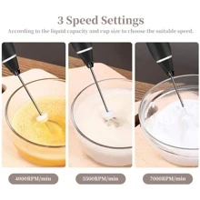 USB 3-Head Electric Mixer Charging Egg Beater Portable Cream Frother Milk Coffee Whisk Kitchen & Home Tools
