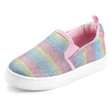 Toddler Sneakers Kids Slip On Canvas Walking Shoes For Boys And Girls - 彩色 - 查看 1