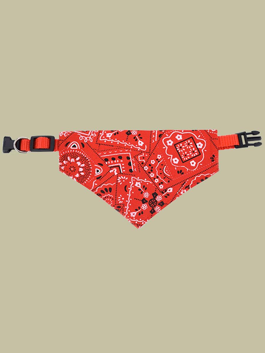 1入組卡通花朵圖案寵物流口水圍兜適用於貓&狗狗