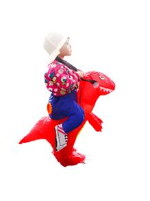 1入組卡通恐龍設計充氣派對服飾 - 紅色 - 查看 9