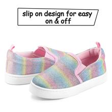 Toddler Sneakers Kids Slip On Canvas Walking Shoes For Boys And Girls - 彩色 - 查看 2
