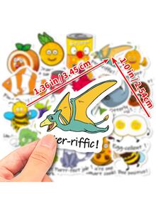 5Sheets/100pcs Punny Rewards Stickers Punny Labels Motivational Stickers Inspiration Positive Accents Words Stickers Cartoon Animal Stickers Cute Incentive Stickers for Kids Teacher School Classroom - Multicolor - View 3