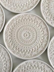 1 件杯垫硅胶模具，圆形硅胶模具，用于制作杯垫 - 白色 - 查看 2