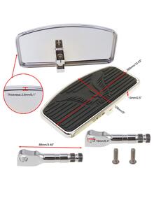 1set Carbon Steel Motorcycle Foot Control Pedal Compatible With Harley-Davidson - Silver - View 8
