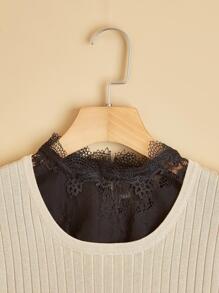 1 cái cho phụ nữ rắn ren thời trang cổ áo tinh ranh để trang trí quần áo - màu đen - Xem 1