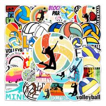 50 pezzi Adesivi Guka con motivi sportivi di pallavolo, graffiti carini, cartoni animati e anime, adesivi impermeabili adatti per laptop, borracce, skateboard, telefoni cellulari, forniture scolastiche, ritorno a scuola - Bianco e nero - Visualizzare 3