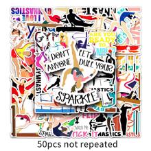 50 件体操图案可爱涂鸦图案卡通动漫 Guka 贴纸可爱时尚爱心涂鸦防水贴纸适用于笔记本电脑水瓶滑板手机、学校用品、返校 - 黑與白 - 查看 8