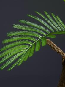 1入組人造熱帶印花植物帶18樹葉適用於家庭裝飾用品 - 黃色 - 查看 3