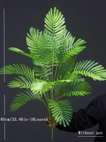 1入組人造熱帶印花植物帶18樹葉適用於家庭裝飾用品 - 黃色 - 查看 6