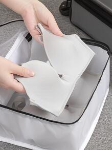 1pc Travel Clothes Storage Bag,Boho Vibes - White - View 5