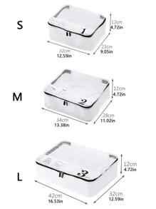 1pc Travel Clothes Storage Bag,Boho Vibes - White - View 6