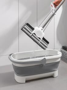 1入組pp+tpr可折疊拖把桶 - 灰色 - 查看 1