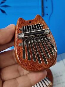 件拇指鋼琴 8 鍵迷你卡林巴精緻手指鋼琴便攜式馬林巴音樂吊墜禮品 8 鍵鍵盤樂器 - 棕色 - 查看 8