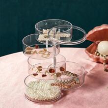 1入組透明多層可旋轉首飾收納盒 - 無色 - 查看 5