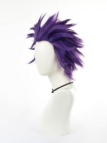 liangyuan Anime  Cosplay Wig Heat-resistant Synthetic Purple Short Hair Comic Con Wigs Props - Purple - View 2