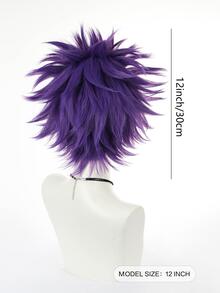 liangyuan Anime  Cosplay Wig Heat-resistant Synthetic Purple Short Hair Comic Con Wigs Props - Purple - View 3
