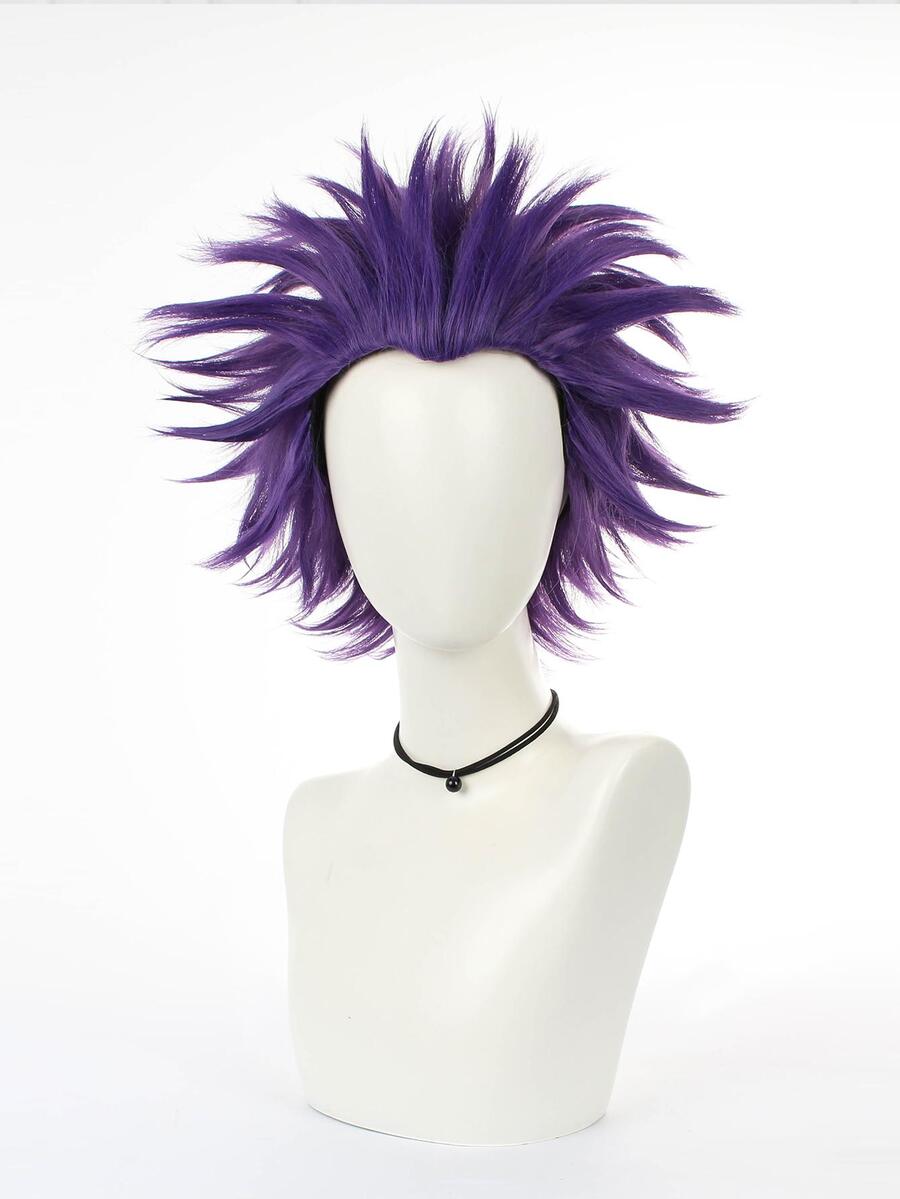 liangyuan Anime Cosplay Wig Heat-resistant Synthetic Purple Short Hair Comic Con Wigs Props - Purple - View 1