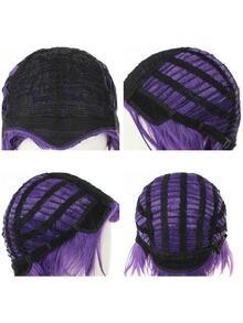 liangyuan Anime  Cosplay Wig Heat-resistant Synthetic Purple Short Hair Comic Con Wigs Props - Purple - View 6