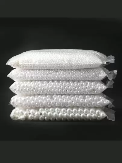 1pack 4-20mm Of White Faux Pearl Round Beads DIY Decoration