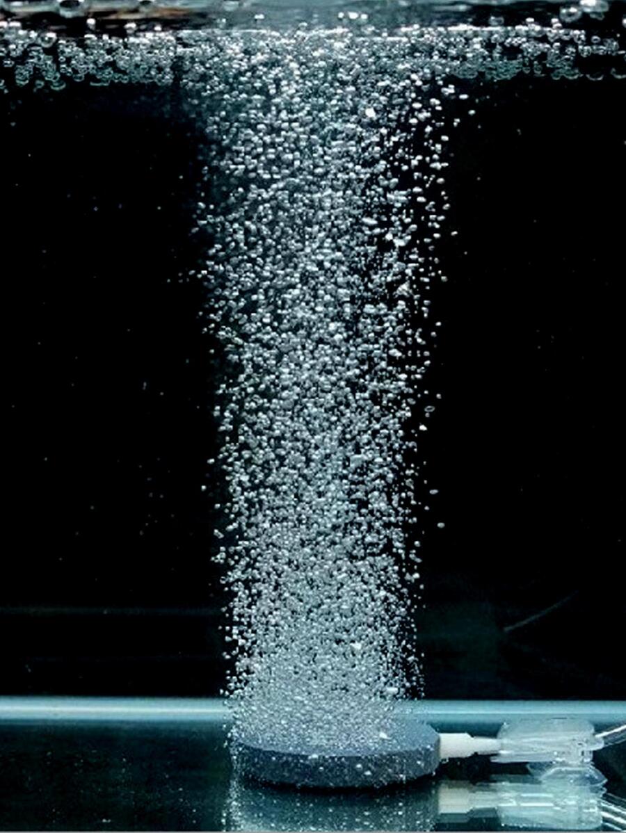 1pc Round Air Stone For Aquarium Fish Tank Oxygenation - Dark Grey - View 1