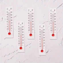5 Chiếc Nhiệt Kế Các Tông Thu Nhỏ Cho Nhà Búp Bê Cảnh Đồ Nội Thất Mô Hình Tự Làm - Đỏ - Xem 6