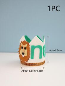 1 Họa Tiết Sư Tử 1 Tuổi Nón Sinh Nhật Cho Tiệc Hình Chống Đỡ - Nhiều màu - Xem 2