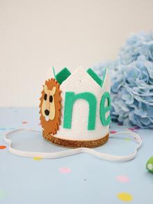 1 Họa Tiết Sư Tử 1 Tuổi Nón Sinh Nhật Cho Tiệc Hình Chống Đỡ - Nhiều màu - Xem 6