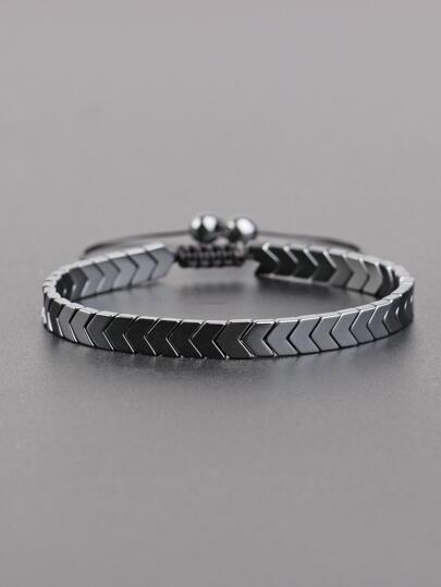 1 pulsera ajustable con cuentas de ónix negro para hombre, para regalo de joyería y fiesta