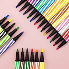 12/36 支可愛乳牛螢光筆記號筆,用於繪畫、裝飾筆記本和製作工藝品,顏色隨機 - 彩色 - 查看 6