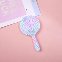 Espejo cosmético, espejo de mango portátil, espejo de mano para maquillaje, espejo portátil redondo, mini espejo - Multicolor - Ver 3