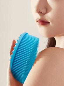 1 Bàn chải tắm toàn thân bằng silicon mềm 2 trong 1 - Màu xanh lam - Xem 8