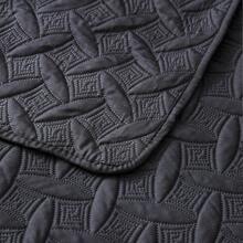 3 Piece Dark Grey Daybed Cover Set Twin Reversible Cozy Daybed Bedding Sets Double Sided Quilting Bedspread Coverlet Geometric Print Day Bed Cover All Season for Twin Bed with 2 Standard Shams,39"x75 - 黑色 - 查看 5