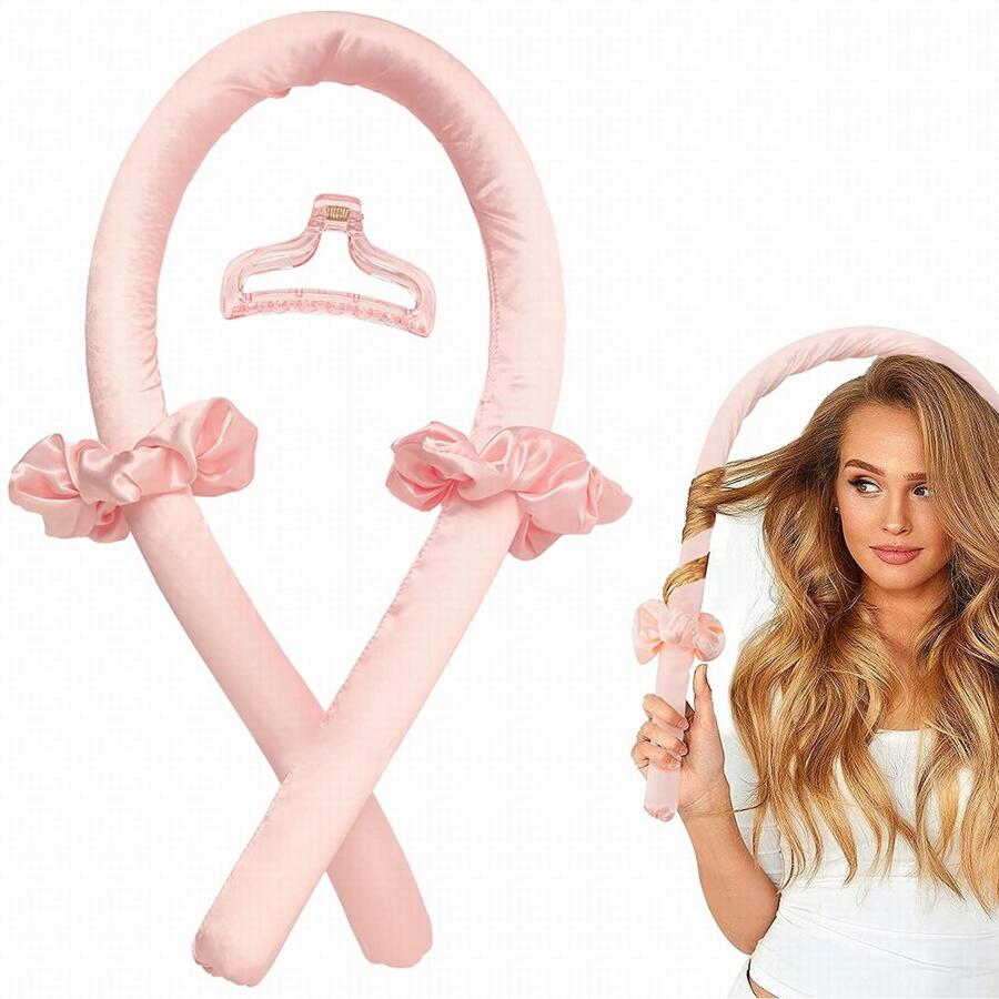 1入組無熱捲髮器適合長髮過夜，女式女孩絲帶發棒，無熱絲捲髮帶，軟泡沫捲髮器，自然頭髮捲髮帶”