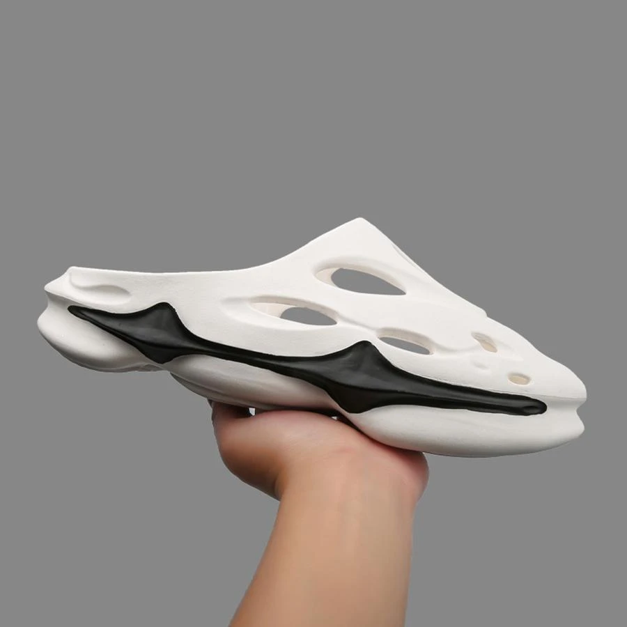 Summer Couple Breathable Clogs, Anti-Collision Slipper, Soft-Sole Beach Slippers, Large Size - White - View 1